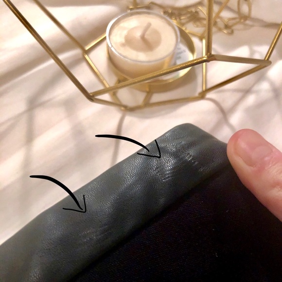 Banana Republic Black Leather Trim Mini Skirt - Picture 7 of 9